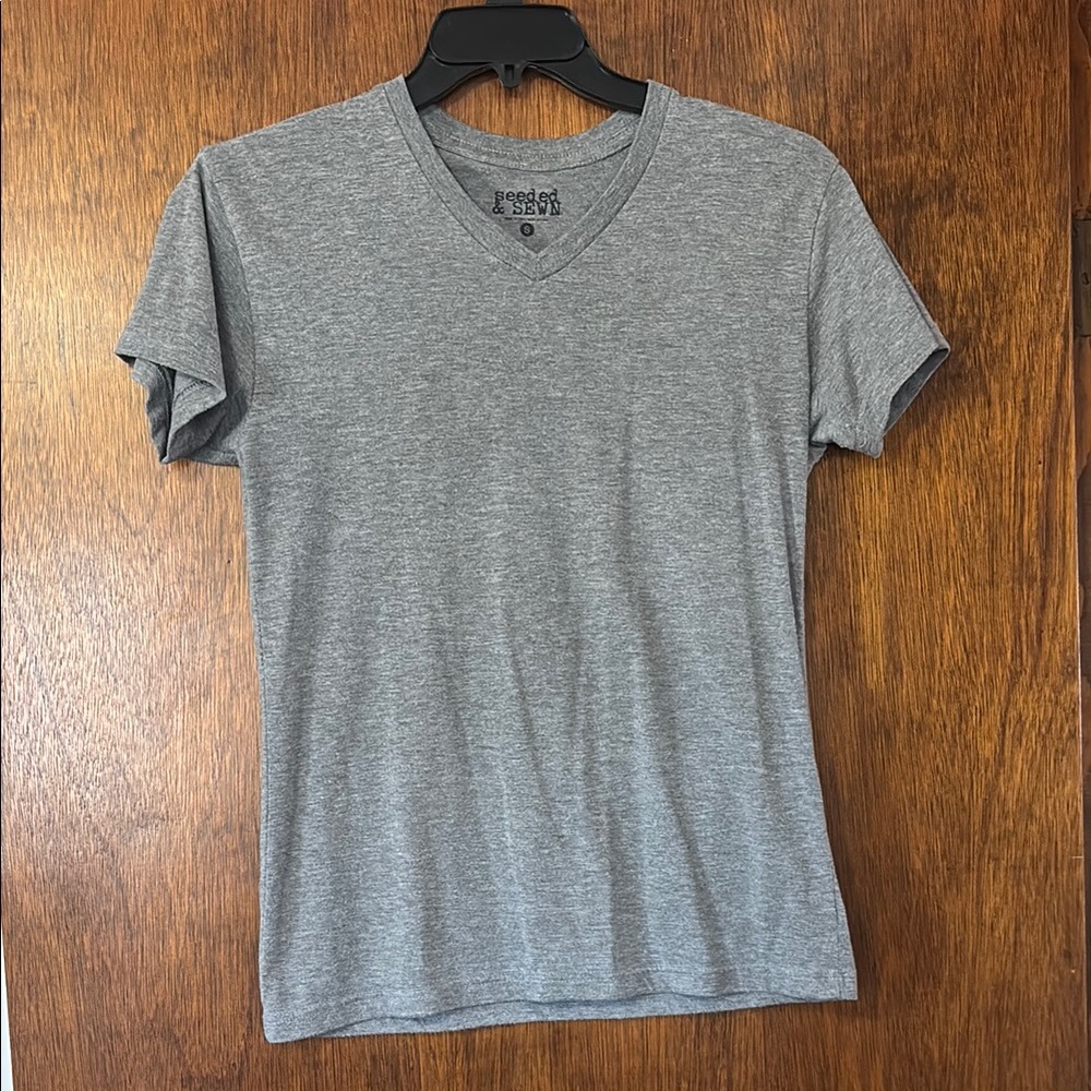 Gray V-Neck T-Shirt
